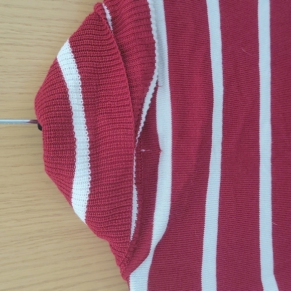 Soft Surroundings-Red Stripe Open Front Knit Cardigan Sweater-Size PP - Picture 10 of 12